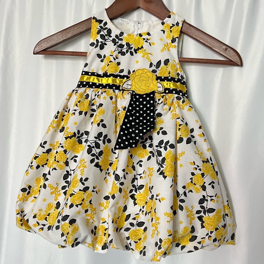 2T Yellow Floral Dress